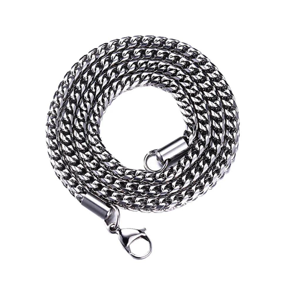 4mm Titanium Steel Necklace Bling Arc Hip-hop Style Chains Necklaces Jewelry Accessories for Men Women