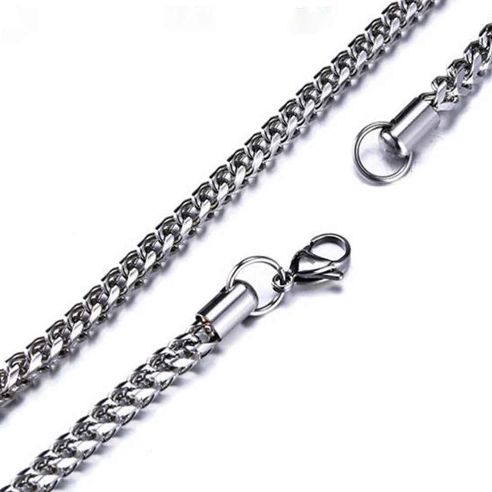 4mm Titanium Steel Necklace Bling Arc Hip-hop Style Chains Necklaces Jewelry Accessories for Men Women