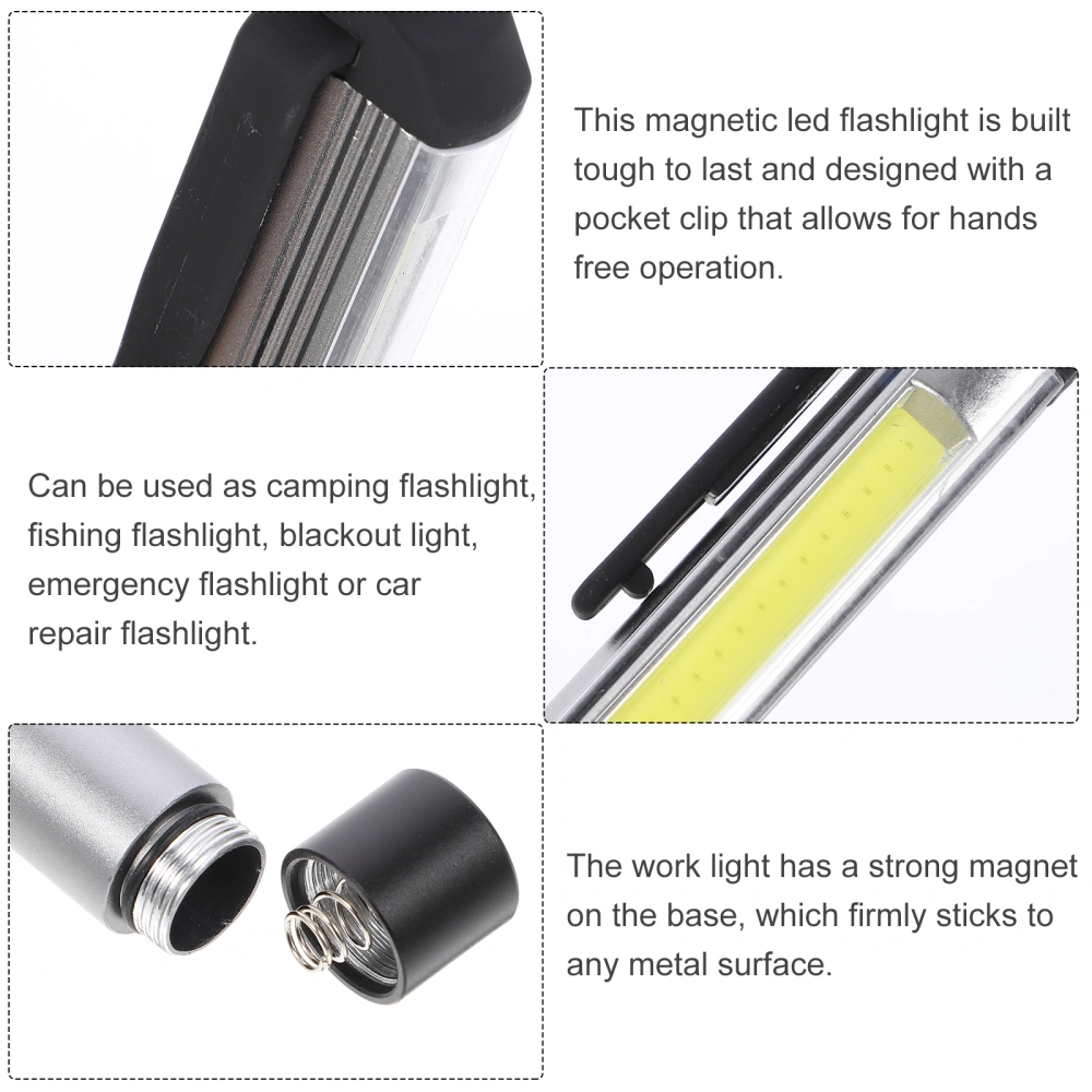 Pocket Work Light Clip Pocket Work Light 300 Lumens COB LED Magnetic Flashlight