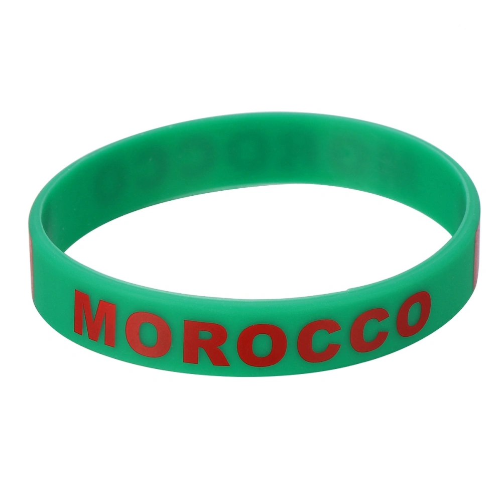 6 Pcs Country Silicone Wristband Fashion Sports Bracelet  (Morocco)