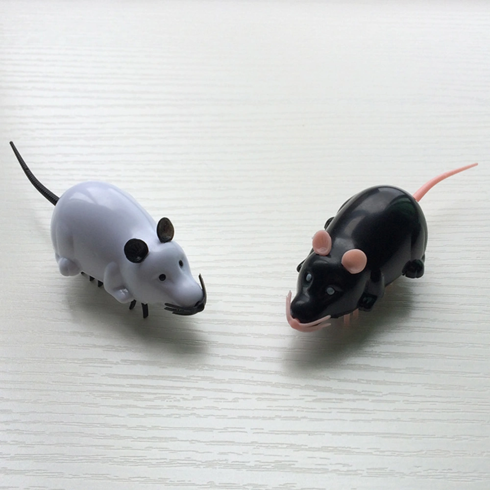 Electric Simulation Toys Plastic Mouse Small Animals Crawl Pet Toy Funny Educational  Toys for Boys and Girls (Black Mouse)