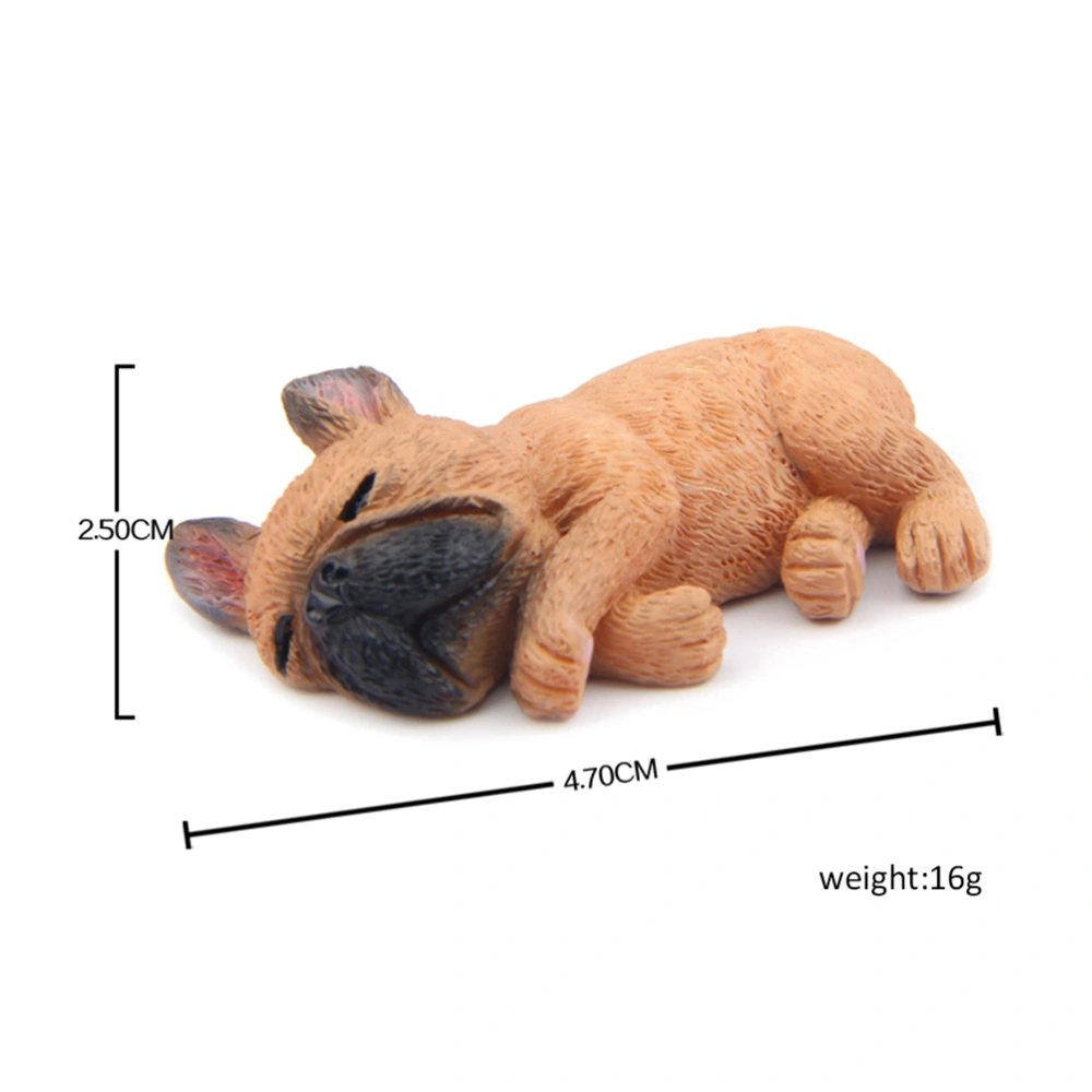 3D French Magnet Sleeping Dog Refrigerator Whiteboard Magnets for Office Home Decoration (Dark Brown)