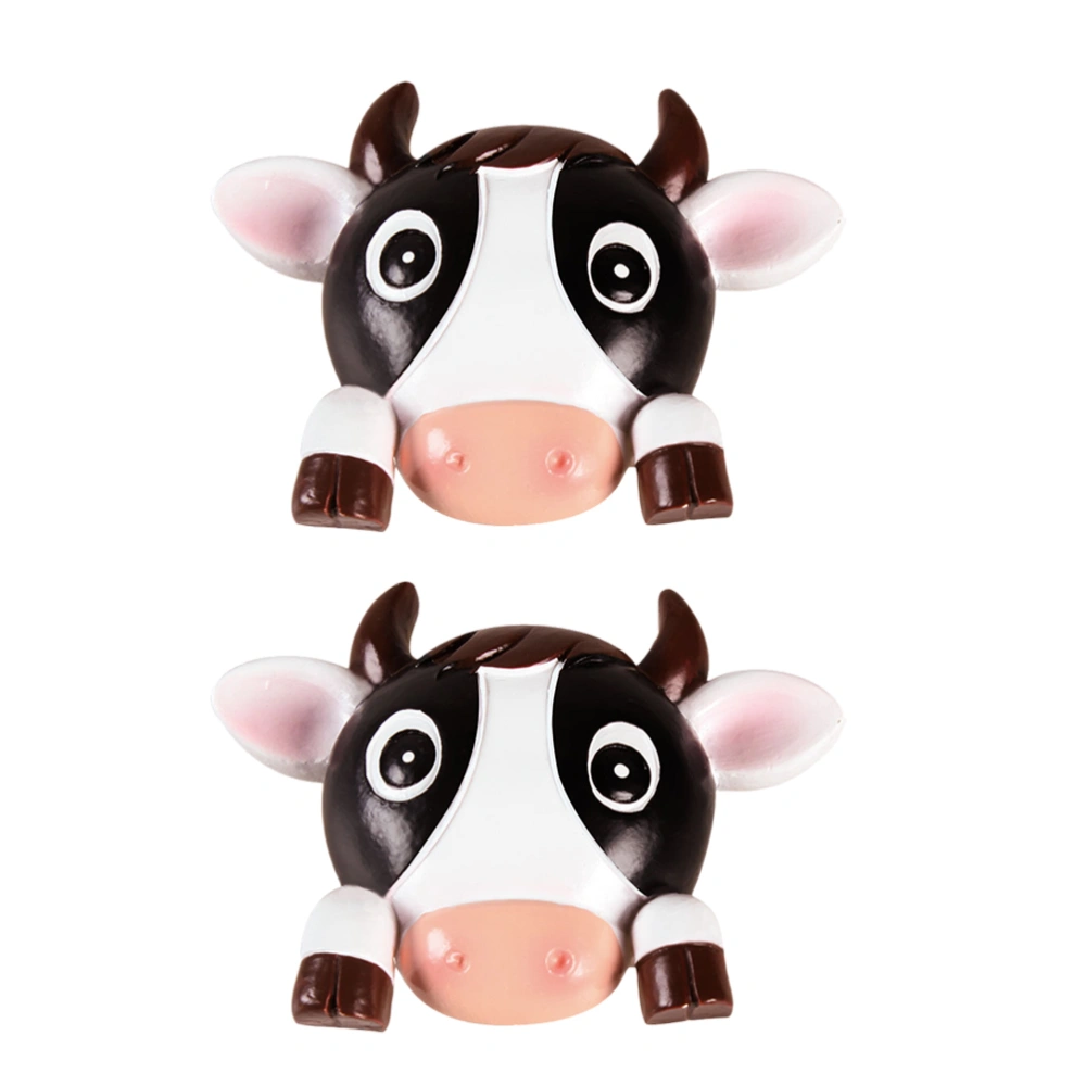 2pcs Switch Stickers Creative Cartoon Switch Decorative Covers Switch Decoration for Bedroom Living Room (Cow)