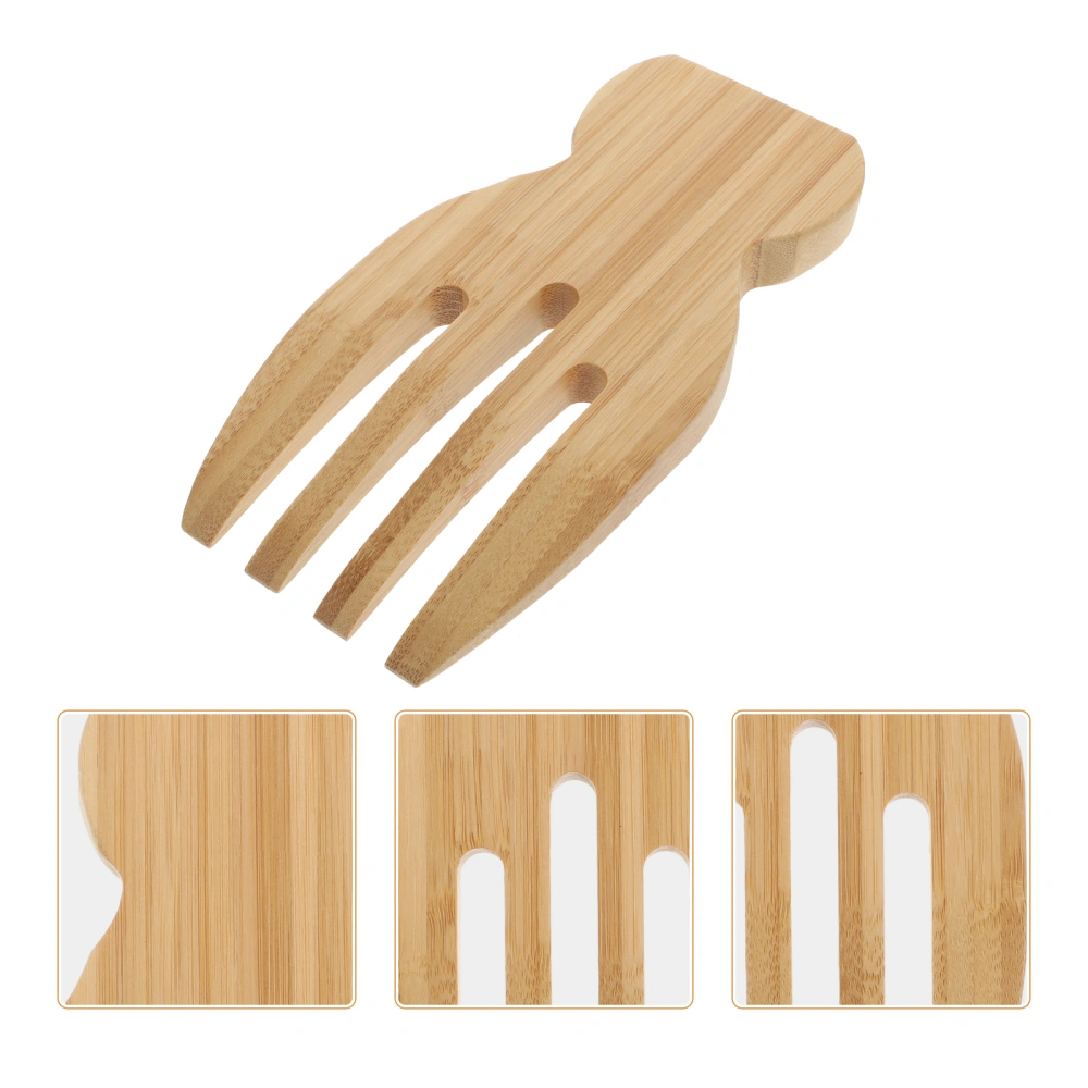 1Pc Durable Bamboo Cookware Fork Non-stick Cooking Utensil Salad Tools