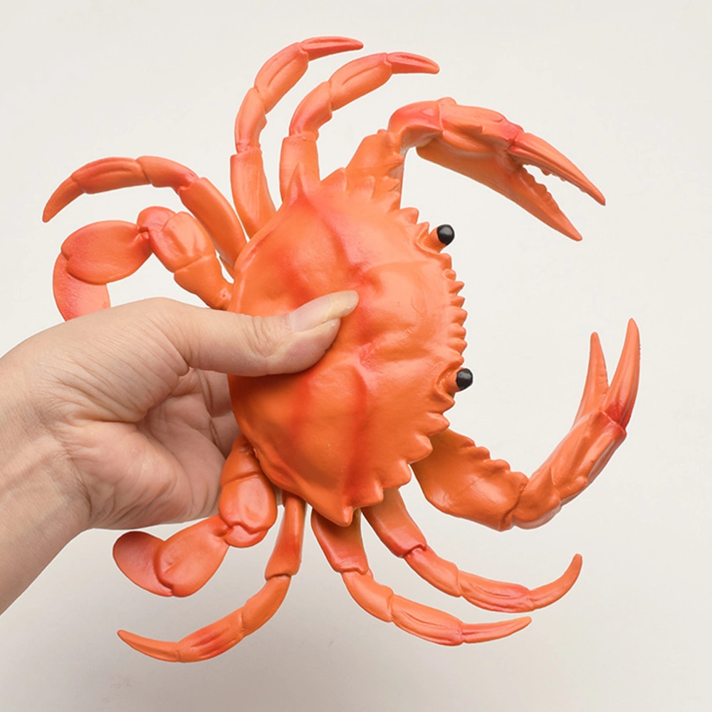 2Pcs Simulation Crab Lobster Plastic Marine Animal Model Kids Squeaky Toy Educational Toy