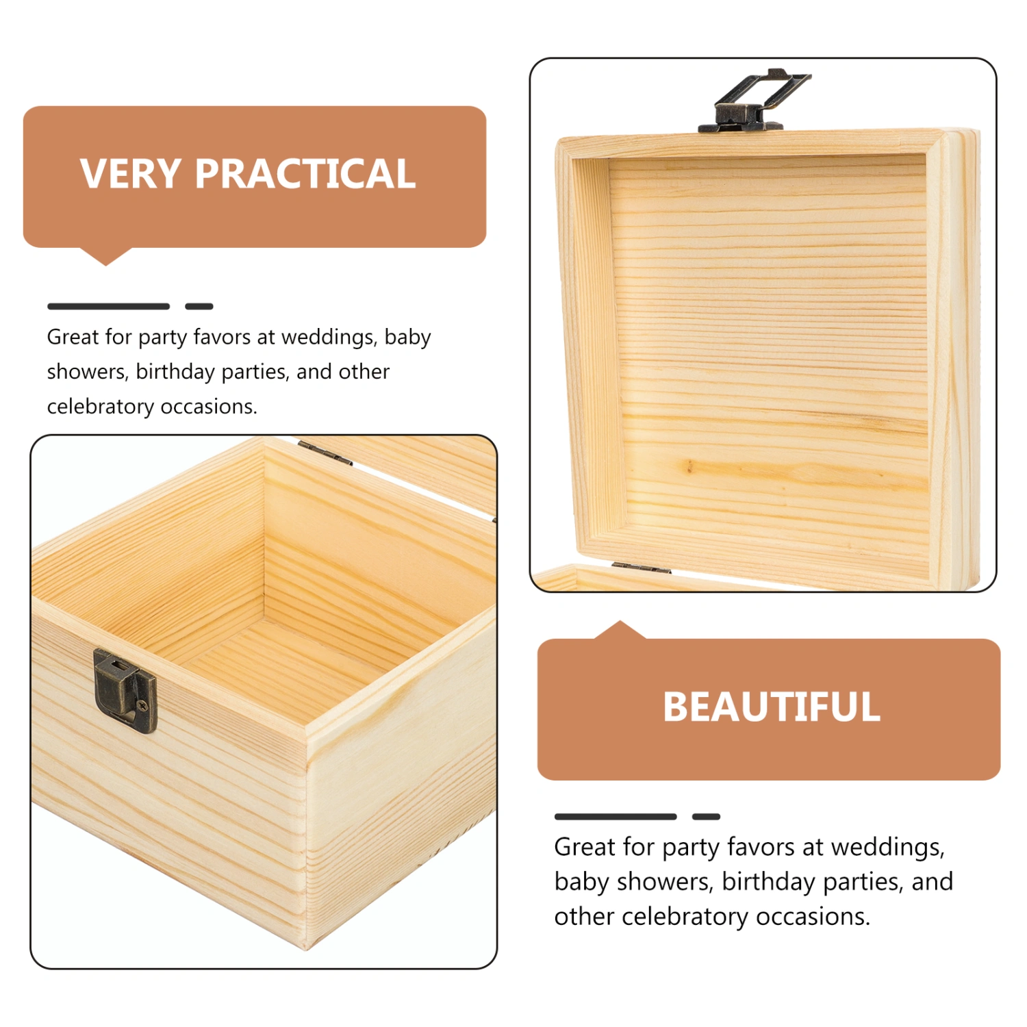 Wedding Gift Box Present Wrapping Box Bridesmaid Gift Box Wooden Box for Bridesmaid