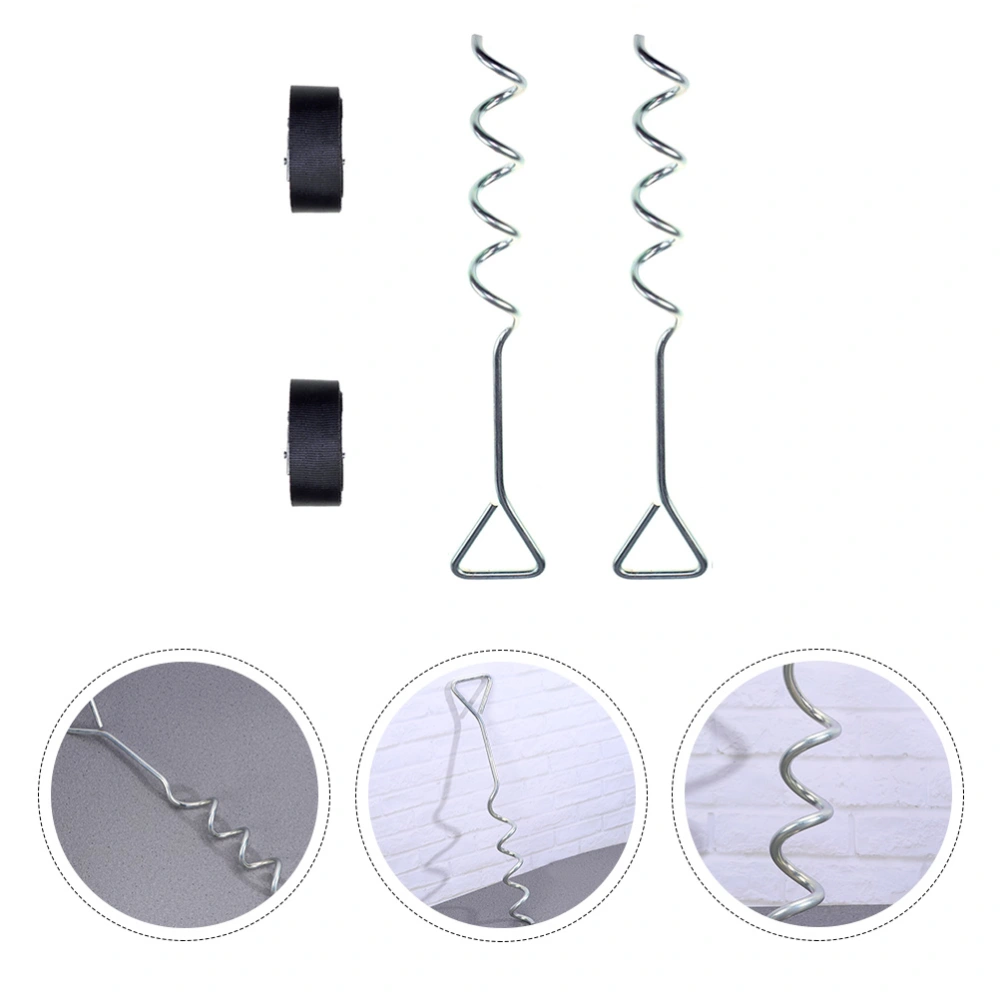 1 Set Outdoor Tent Pegs Spiral Ground Pin Hook Tent Accessories for Tent