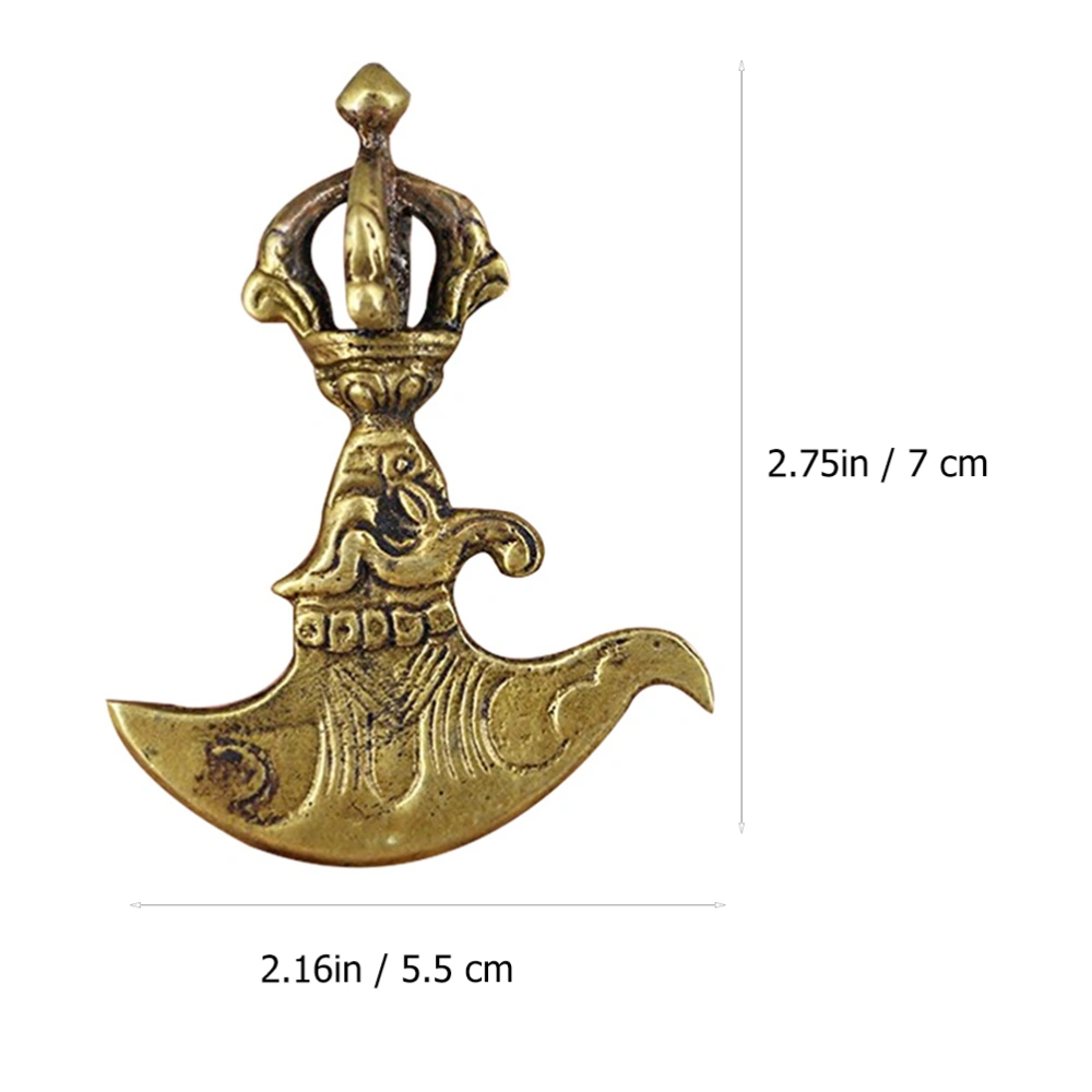 1pc Antique Small Copper Alloy Vajra Pestle Creative Key Chain Pendant