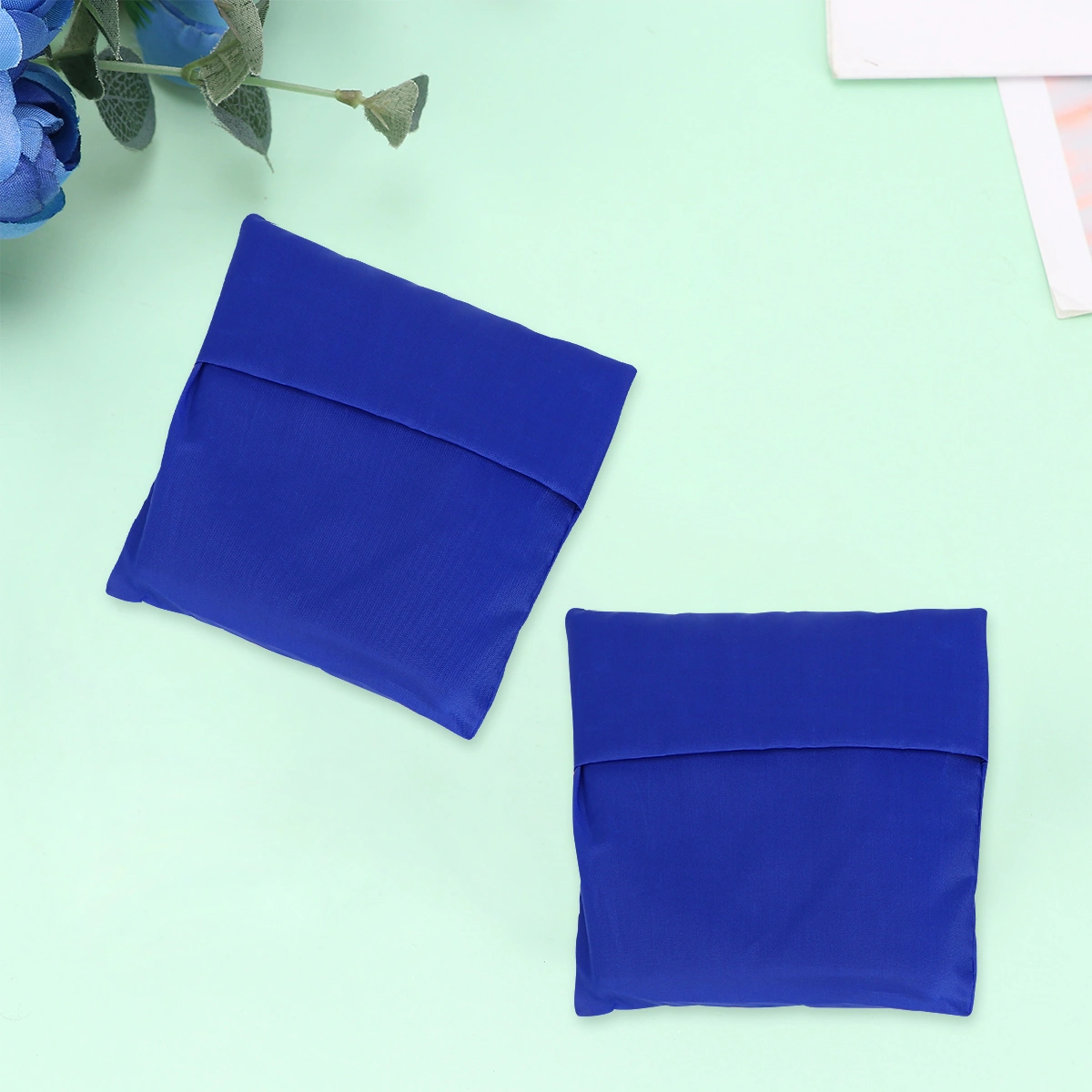 3Pcs Large Capacity Shopping Bags Foldable Storage Pouch Shopping Pouch Portable Outdoor Tote Bag(Dark Blue)