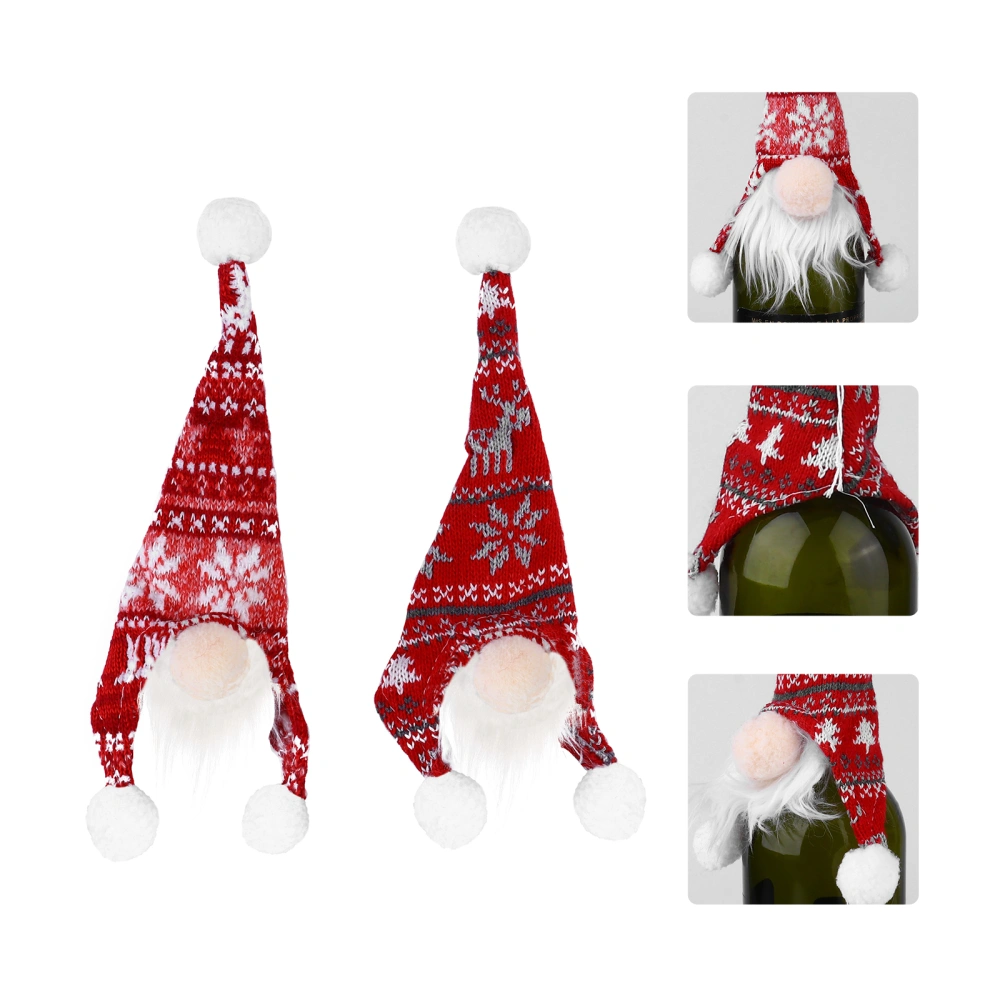 2 Pcs Dustproof Bottle Sleeves Festive Party Props Funny Wine Bottle Covers