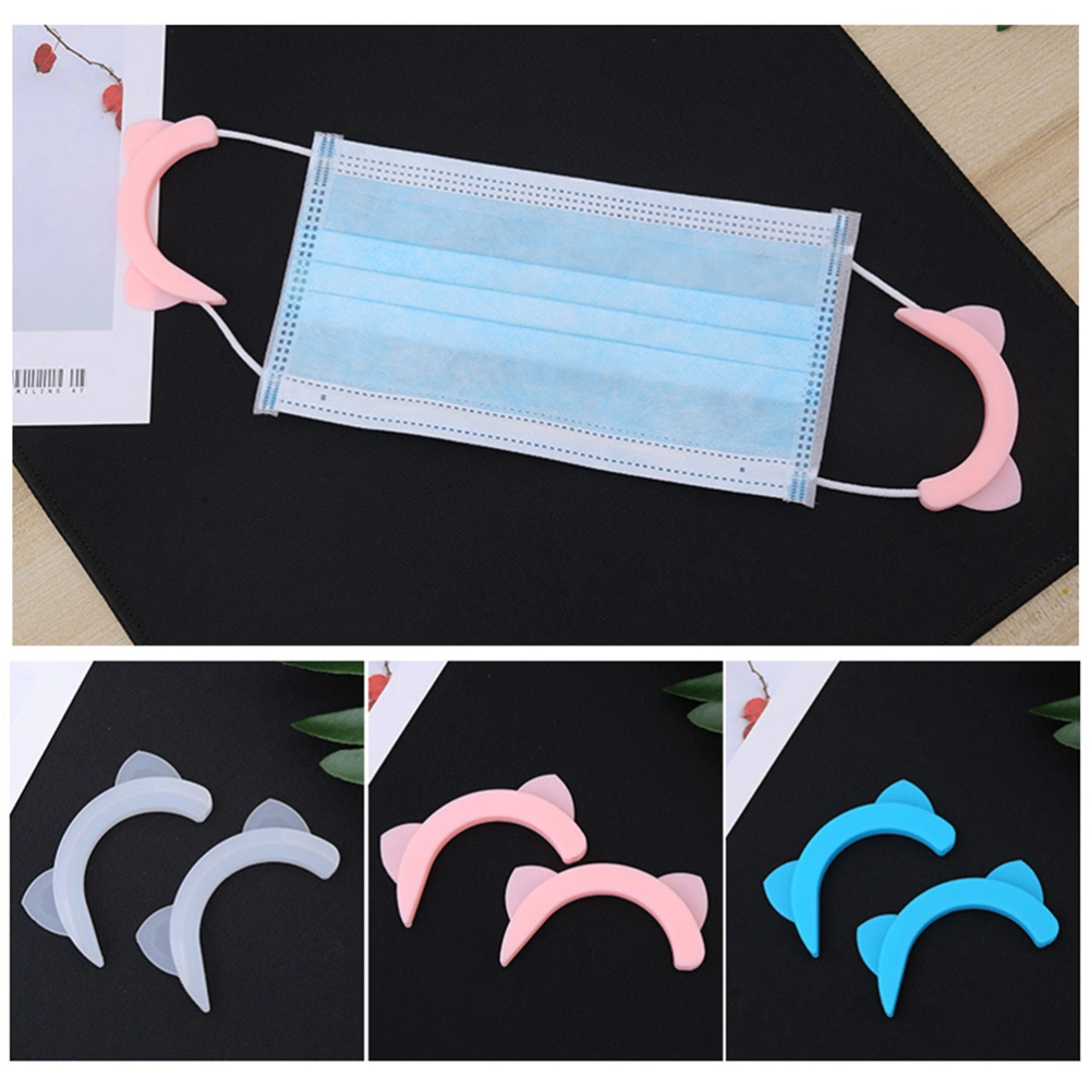 3 Pairs Mask Earcap Universal Small Silicone Ear Protective Cover Mask Accessories for Ear-band Mask (Random Color)