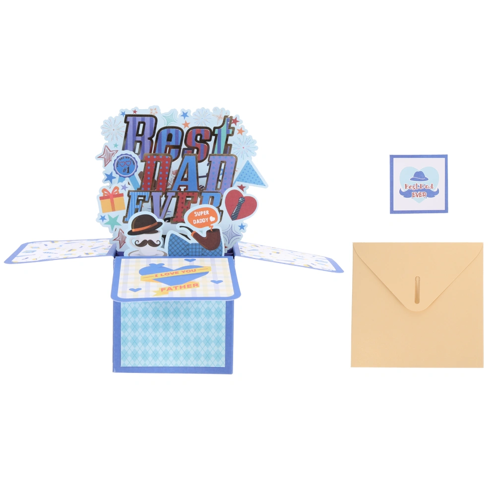 Father's Day Pop-up Card 3D Greeting Card Father's Day Gift Pop-up Greeting Card