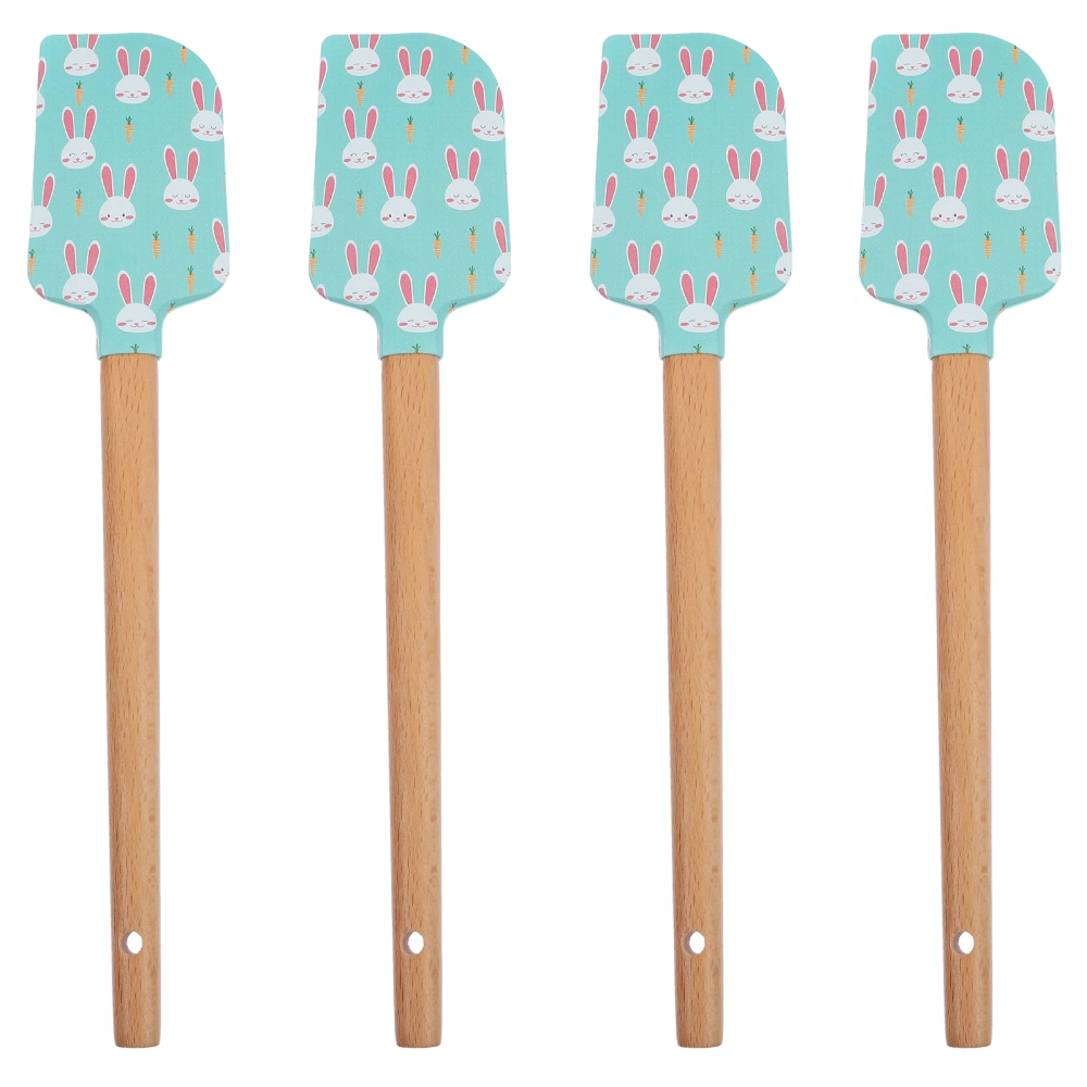 4Pcs Easter Cream Scrapers Kitchen Jar Spatula Multiuse Baking Spatula