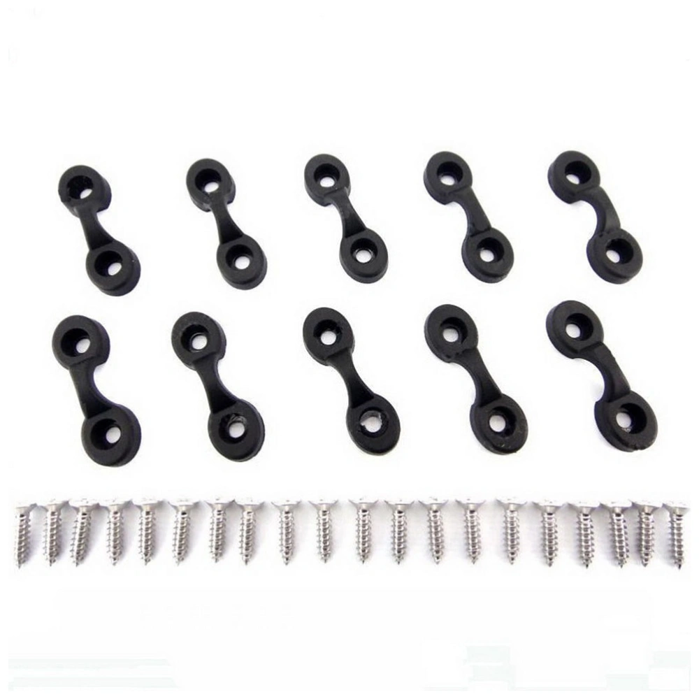 10pcs Kayak Eye Loops Pad Eye Canoe Deck Loops Tie Down Rigging Accessories (51 x 8 x 12mm)