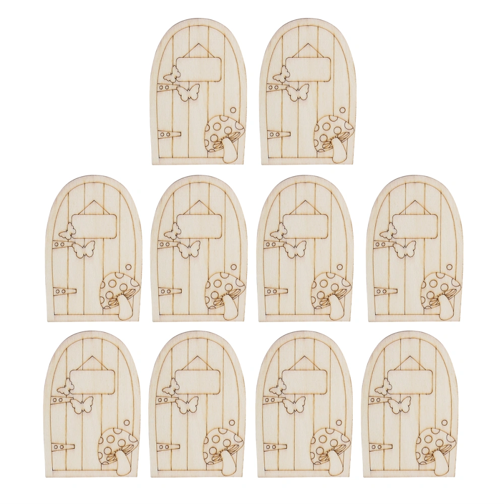 10pcs Christmas Ornaments Wooden Hanging Wizard House Xmas Decorations