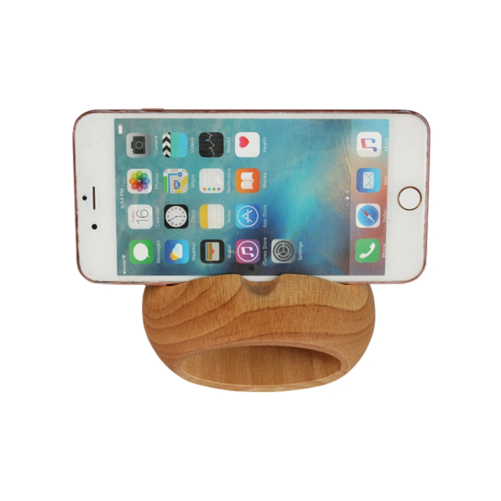 Wooden Cellphone Holder Sound Amplifying Phone Stand Desktop Smartphone Bracket