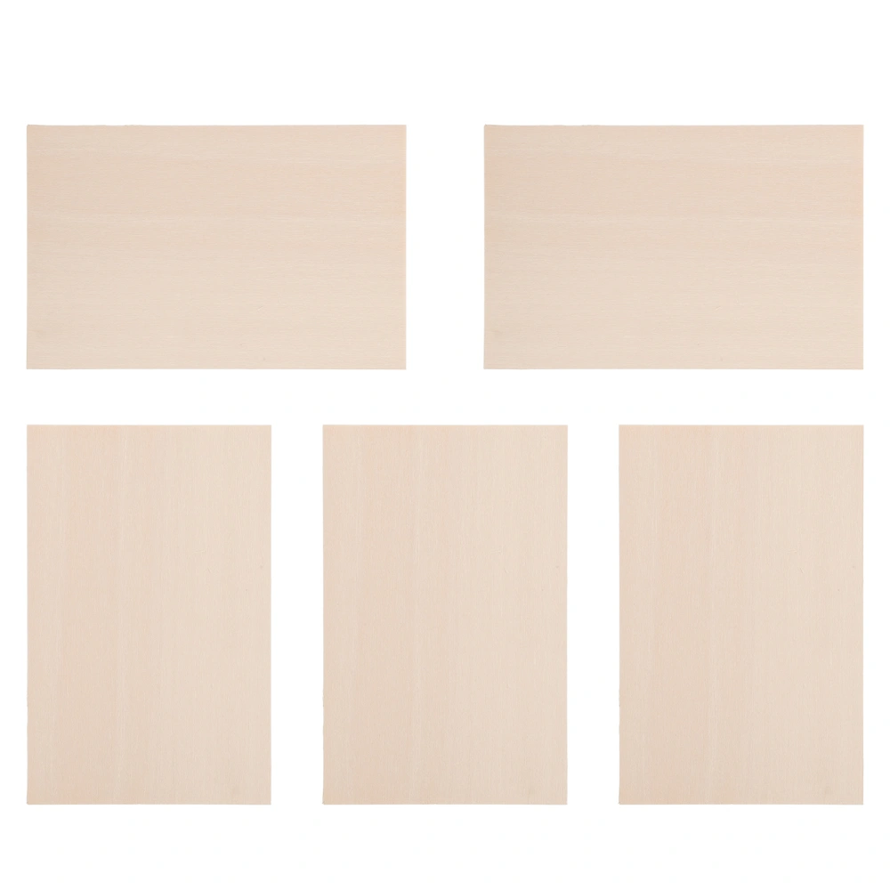 5pcs Smooth Basswood Planks Blank Unfinished DIY Blocks Crafts Making Blocks