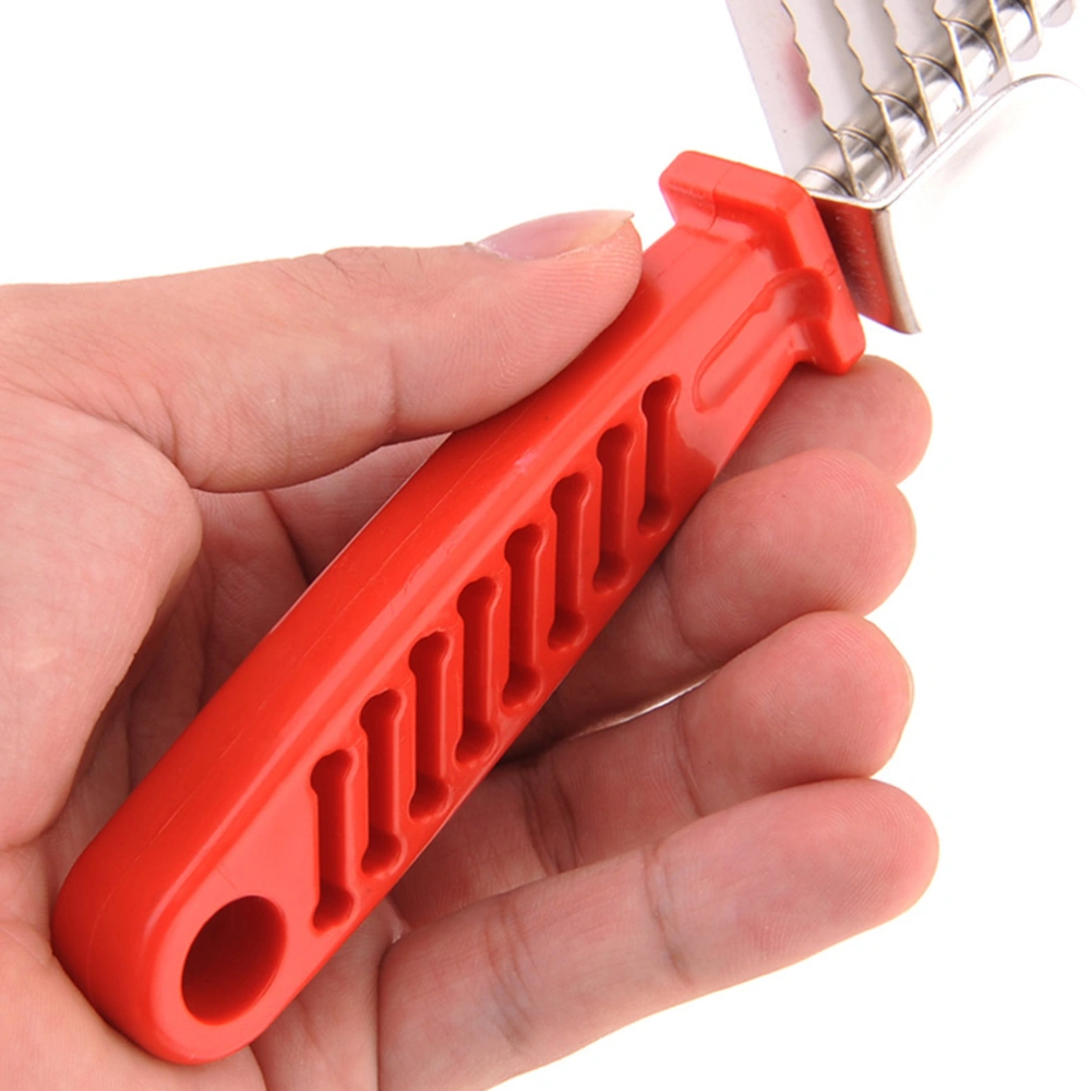 Dematting Comb for Dogs and Cats Dematting Tool Pet Detangler DIY Dog Cat Grooming (Red)