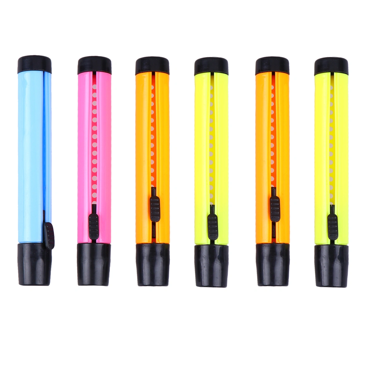 6pcs Colorful Chalk Holder Adjustable Eco-friendly Plastic Chalk Storage Holder for Teaching (Random Color)