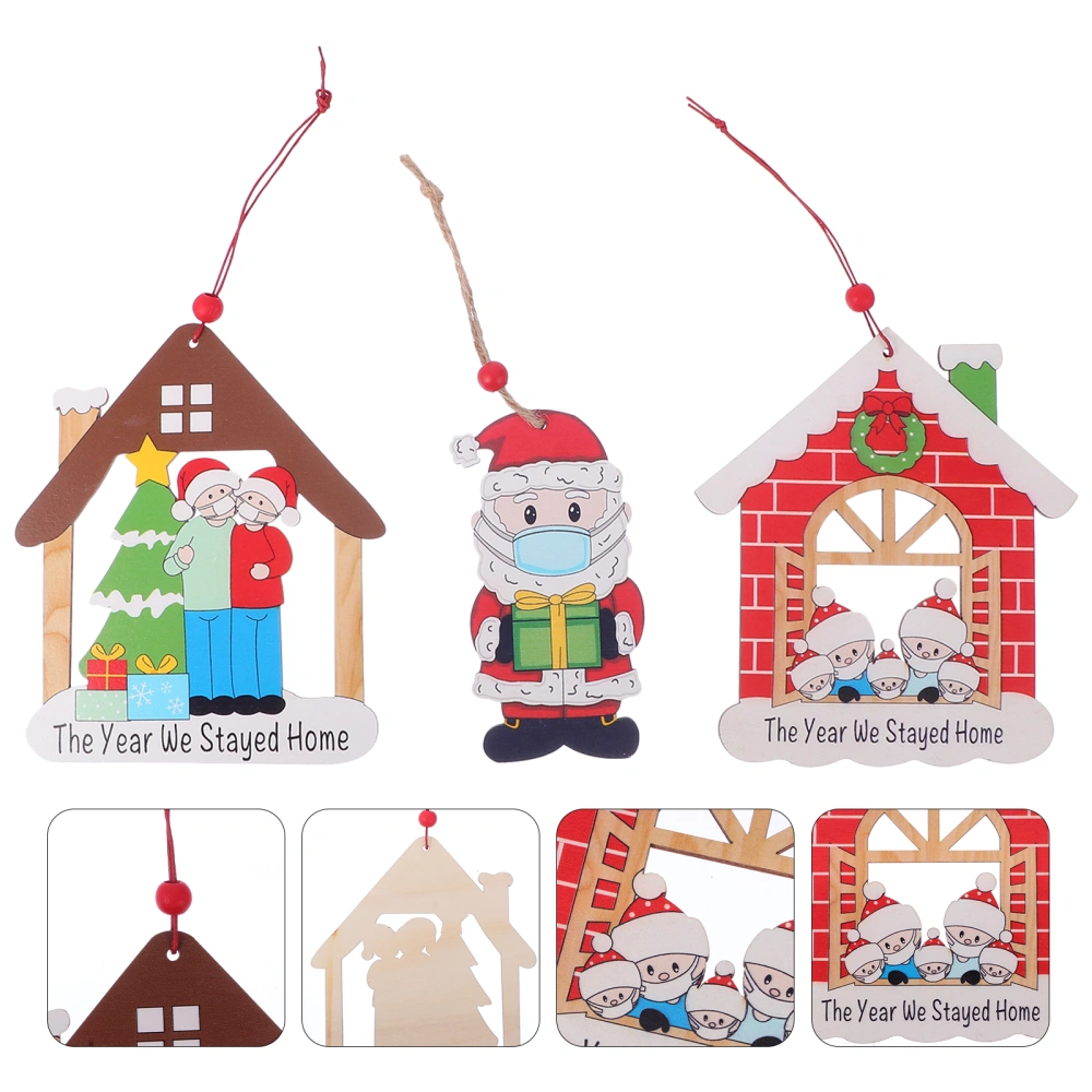 3pcs Christmas Tree Hanging Pendants Christmas Decoration Supplies Pendants