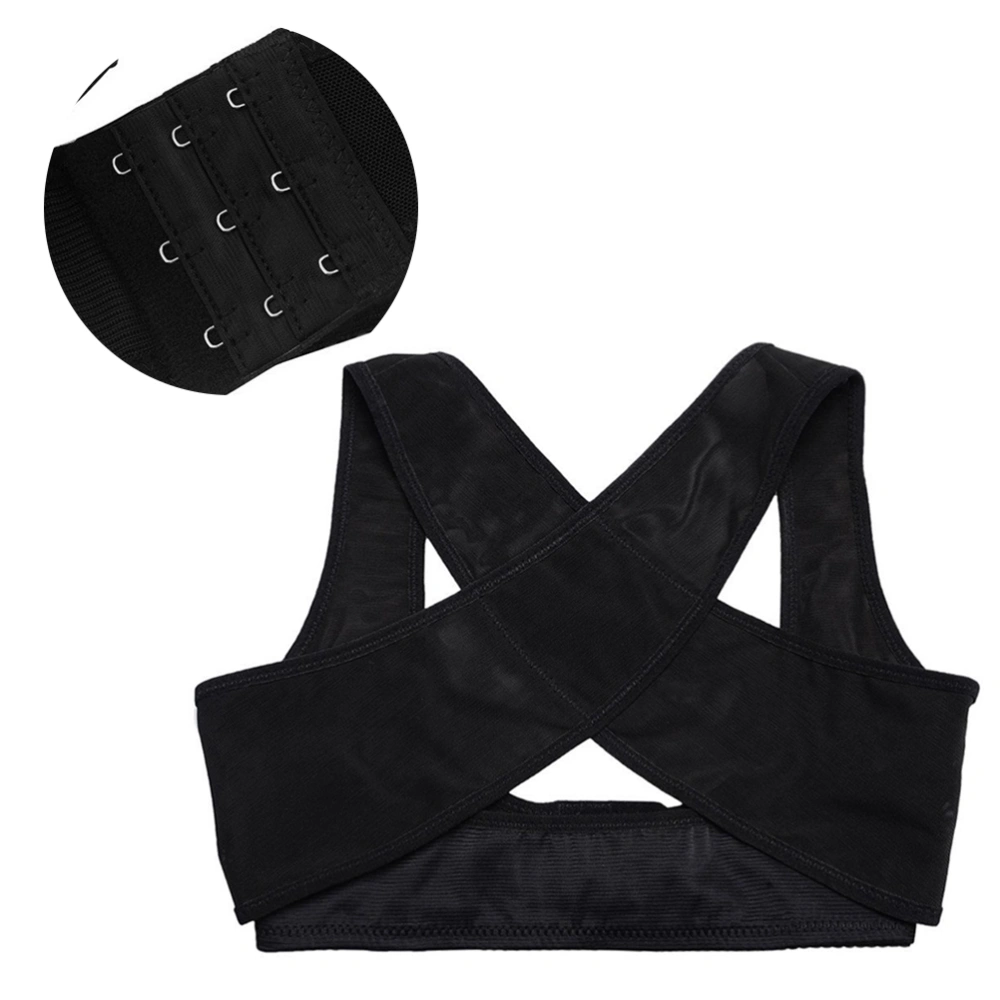 Women Figure Back Posture Corrector Hunchback Relief Humpback Correction Brace Chest Bra Support for Woman - Size S(Black)