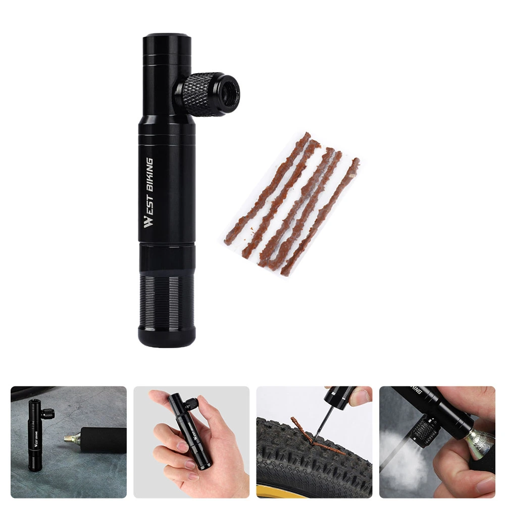 1Pc Bike Repair Tool Portable Bike Inflator Repair Tool Emergency Repair Kit