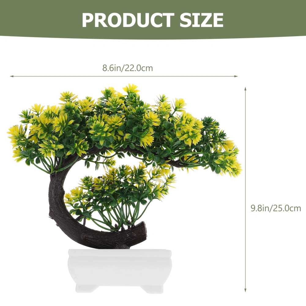 Simulated Green Potted Plants Artificial Potted Flower Bonsai Decor for Home