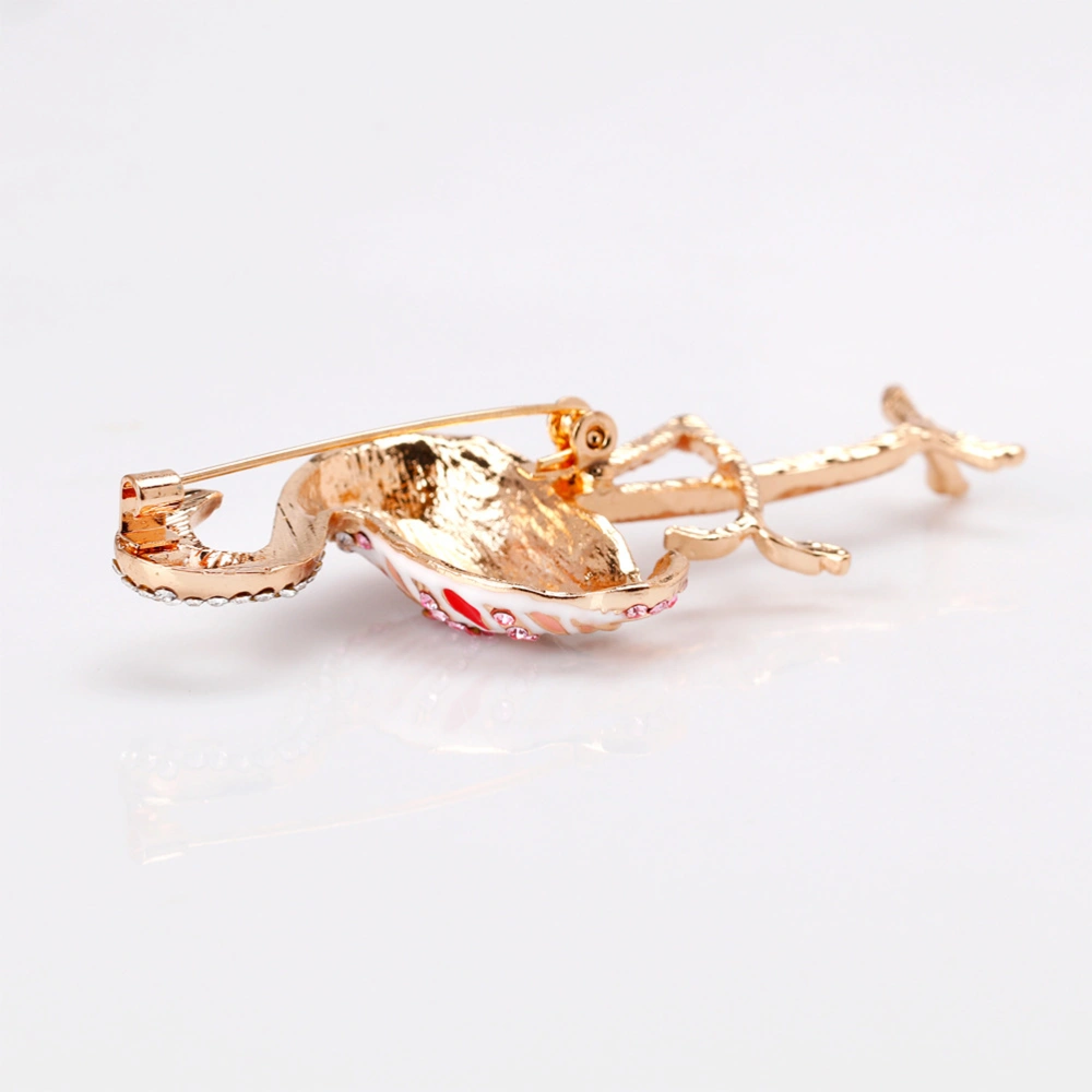 Flamingo Shape Brooch Fashion Alloy Brooch Exquisite Badge Creative Brooch Pin Party Supplies for Festival Banquet