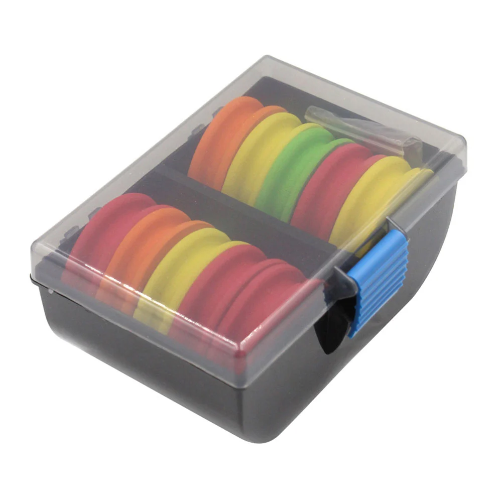 10pcs Round Plastic Winding Board Hook Winder Keeper Fishing Accessories (Mixed Color)