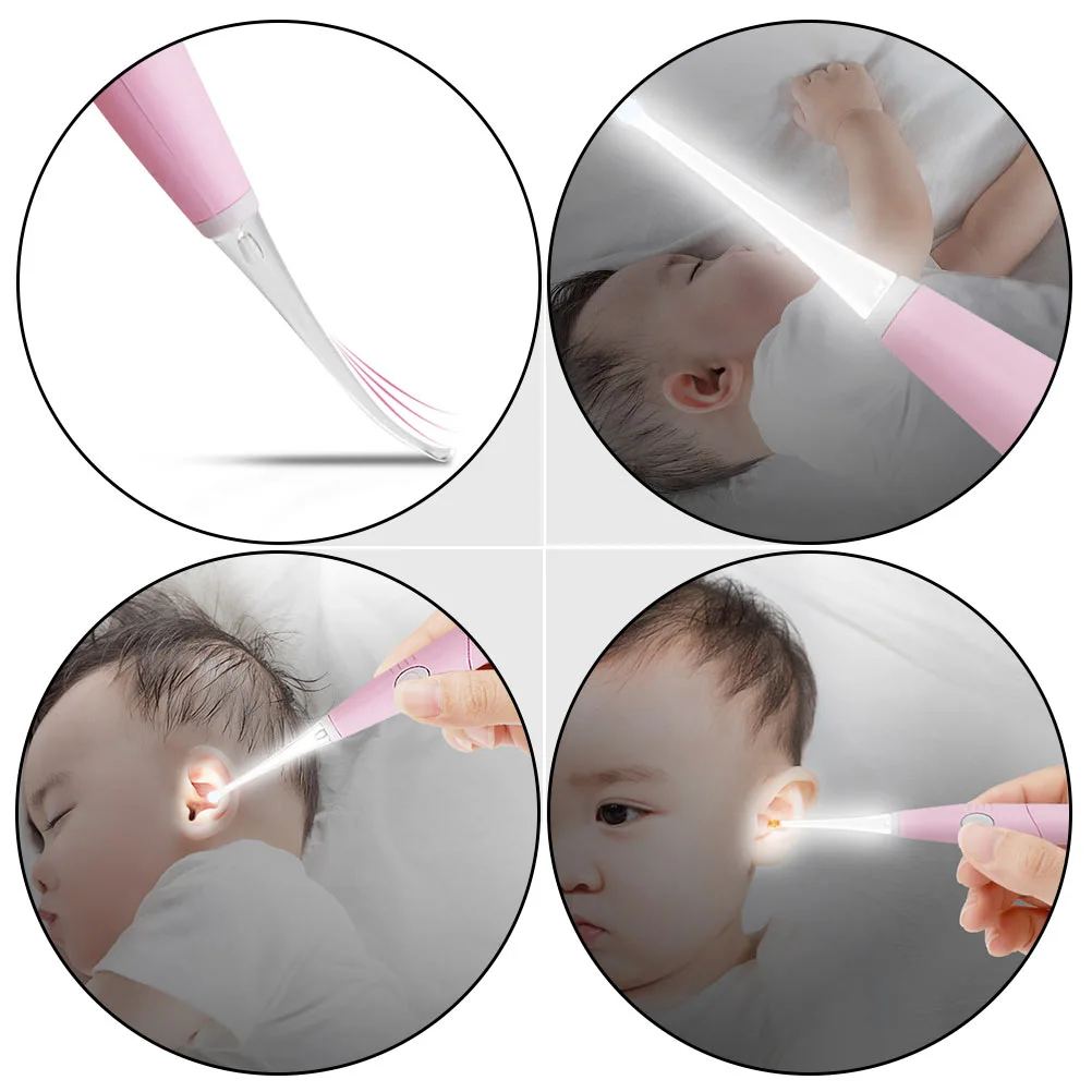 1 Set of Professional Ear Wax Pickers Simple Earwax Removal Tools (Pink)