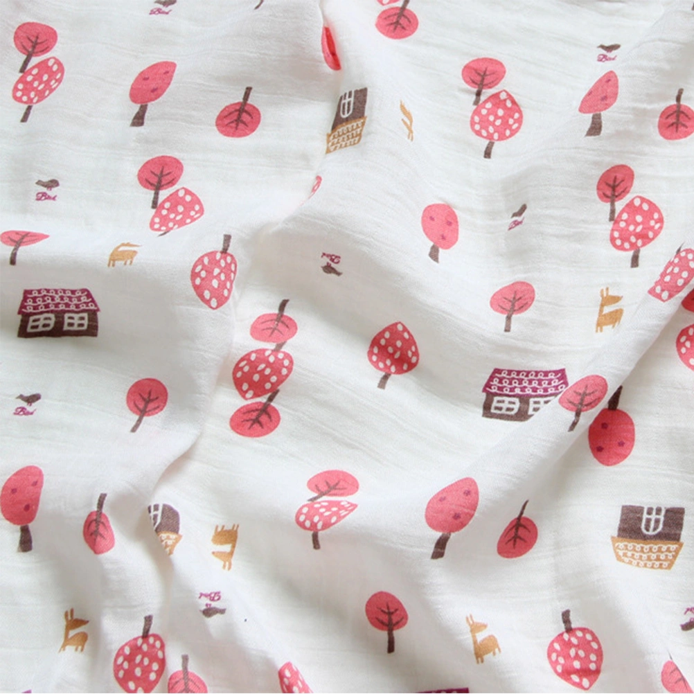 1pc Baby Swaddle Blankets Muslin Newborns Infant Shower Receving Blanket Cartoon Pattern for Infant