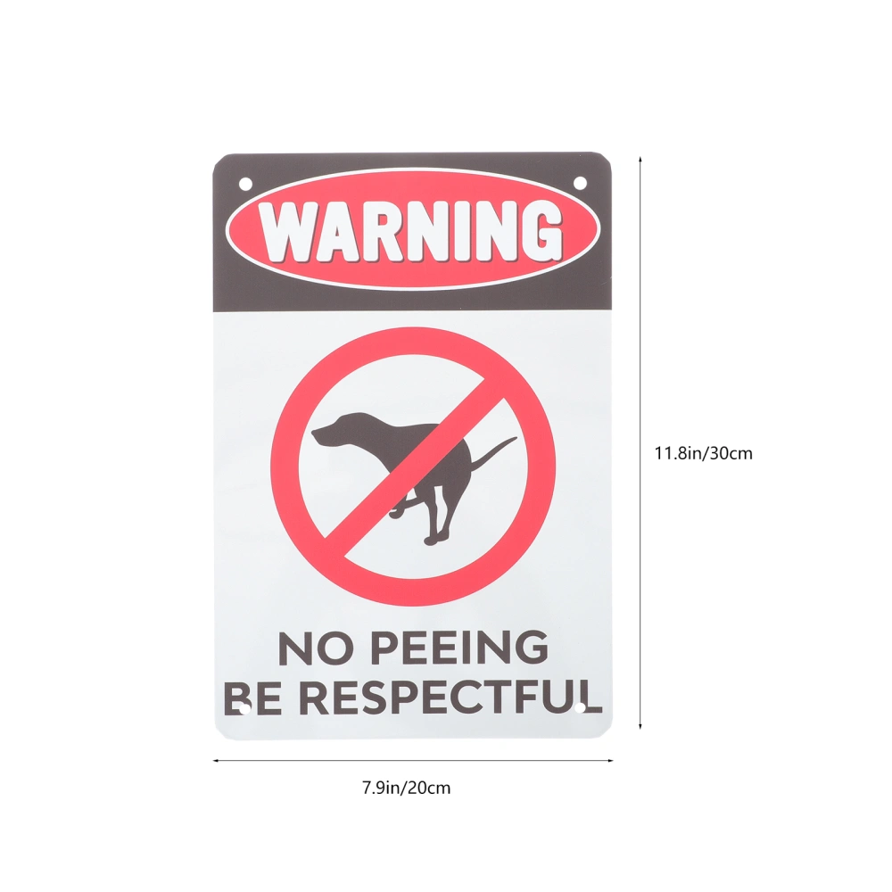 2Pcs No Peeing Warning Sign Hanging Garden Caution Sign Iron Wrought Painting