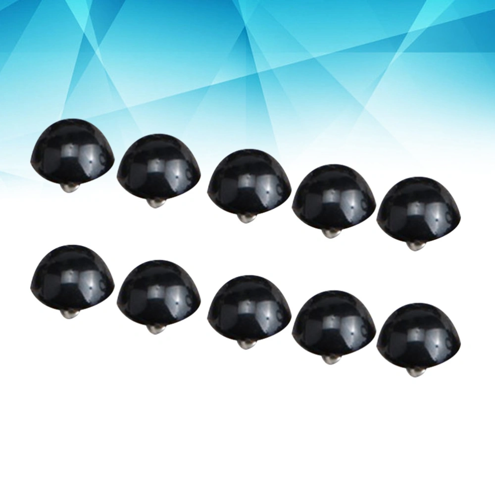 200pcs ABS Buttons Mushroom Domed Sewing Eyeball Animal Ball Toy Eyes DIY Accessories(24L=15.0 MM,Black)