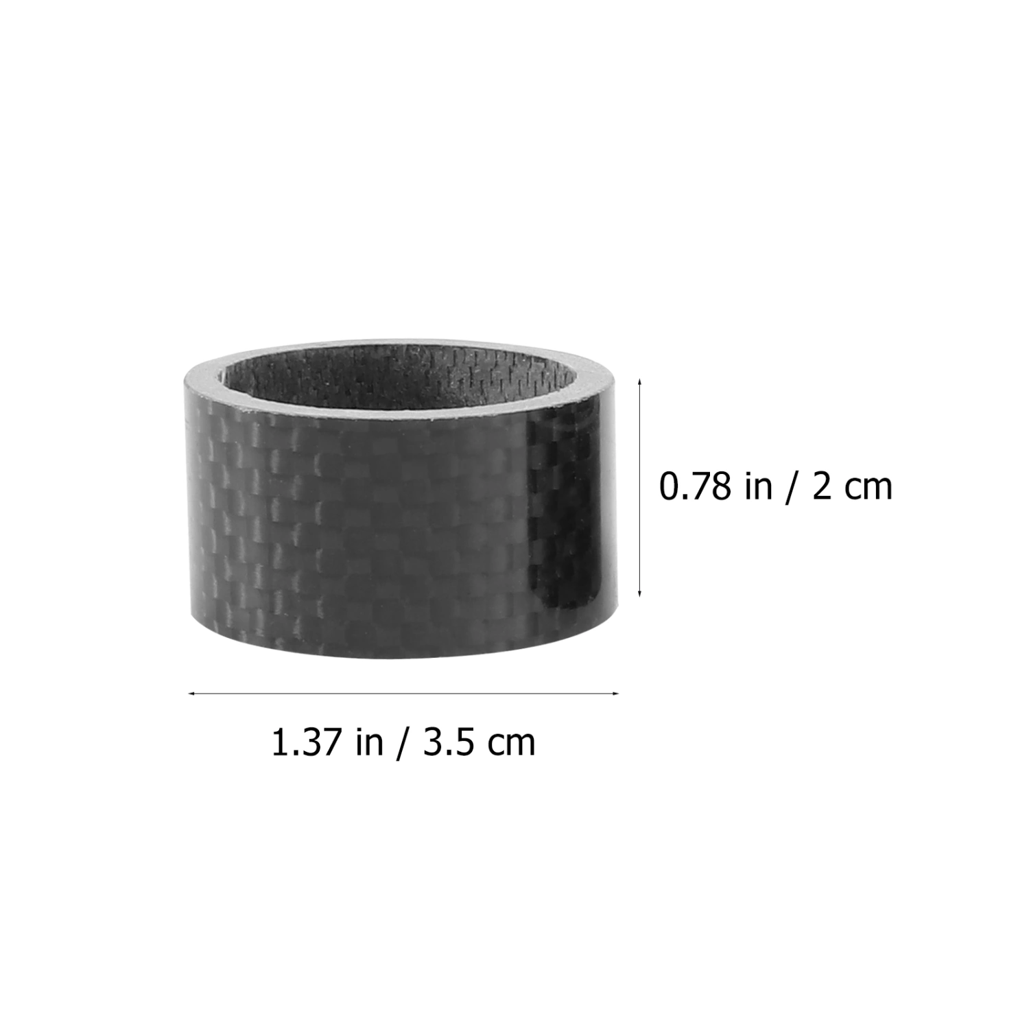 4pcs Different Sizes Full Carbon Fiber Bike Headset Stem Spacer Washers Gaskets 5mm /10mm /15mm /20mm (Black)