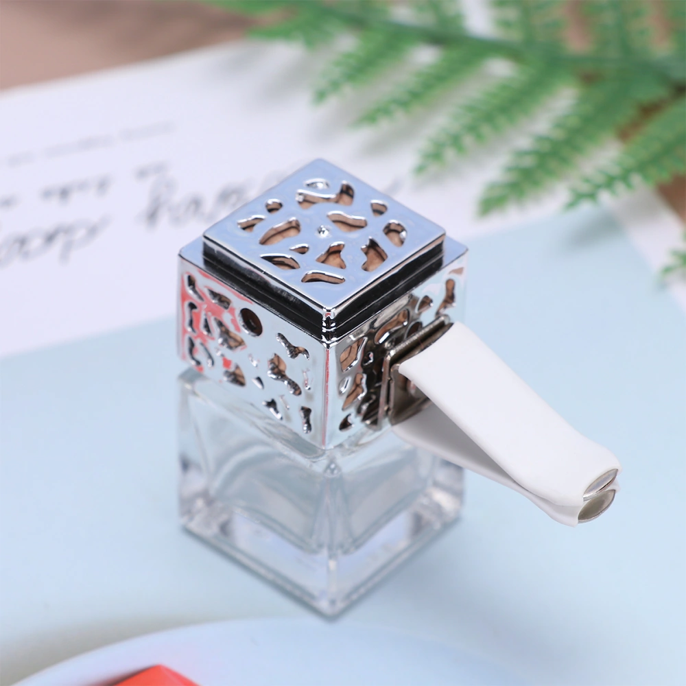 2PCS Car Air Vent Car Aroma Adornment 8ml Rotatable Perfume Bottle Auto Air Vent Aromatherapy without Perfume (Silver)