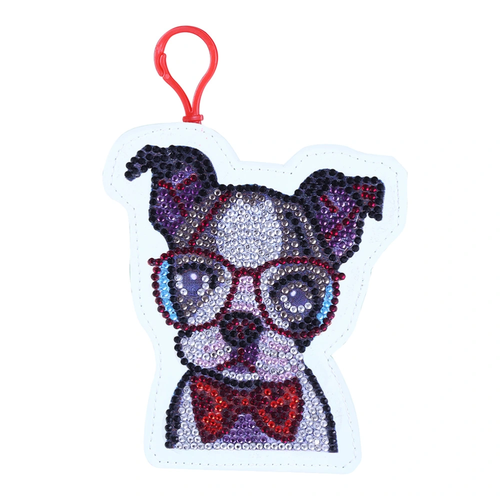 DIY Beads Painting Coin Purse Hanging Pendants for Purse Backpack DIY Making Supplies Kit (Small Dog 11.5 x 13.5cm)