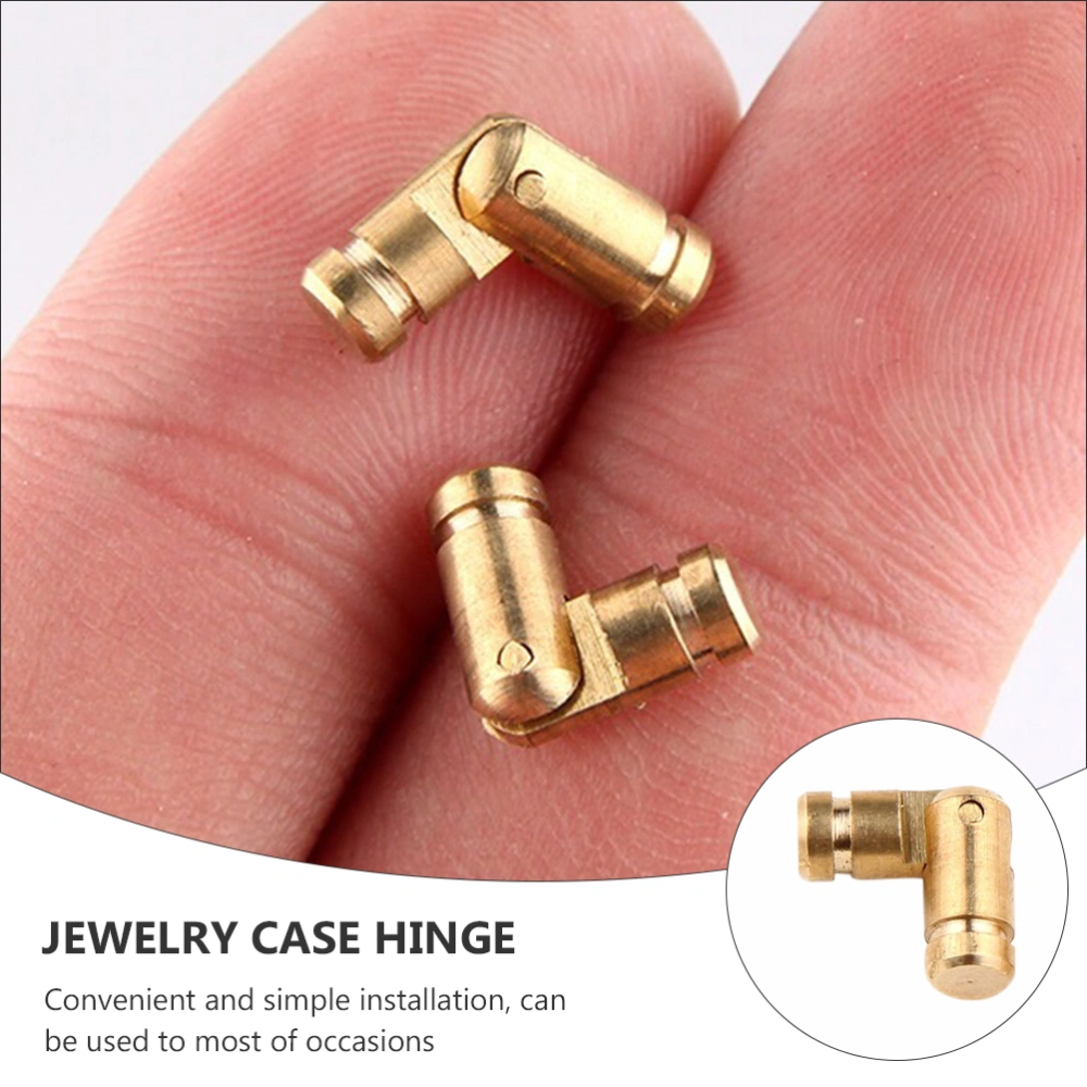 10pcs Box Vintage Hinges Gift Box Hinges Present Case Cylindrical Hinges (Golden)