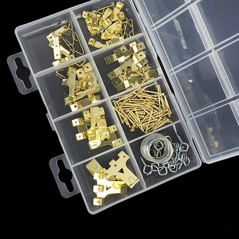 177PCS Picture Hooks Frame Hanger Heavy Duty Picture Frame Hanging Kit with Nails for Wall Mounting