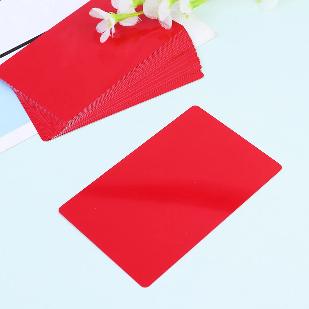 100 Pcs Aluminum Blank Business Cards DIY Business Sheets Printing Business Cards