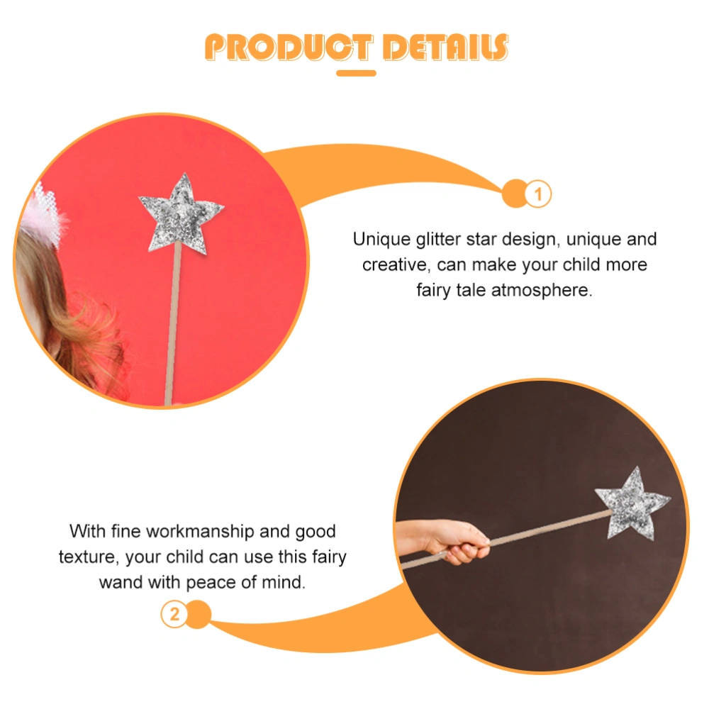 2pcs Fairy Wands Star Wands Girl Fairy Sticks Children Angel Fairy Wands