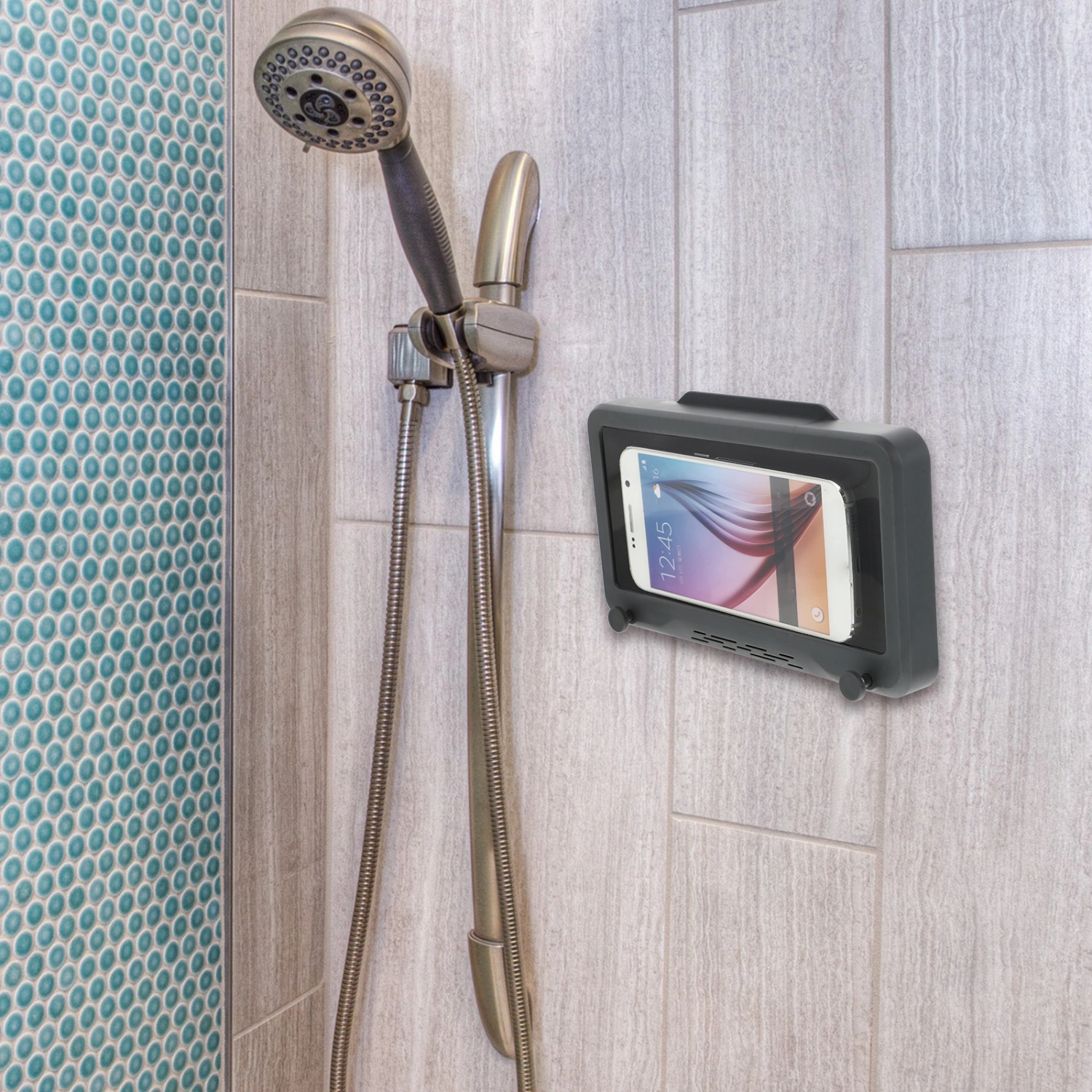 Practical Waterproof Bathroom Smartphone Box Punch-free Mobile Phone Holder