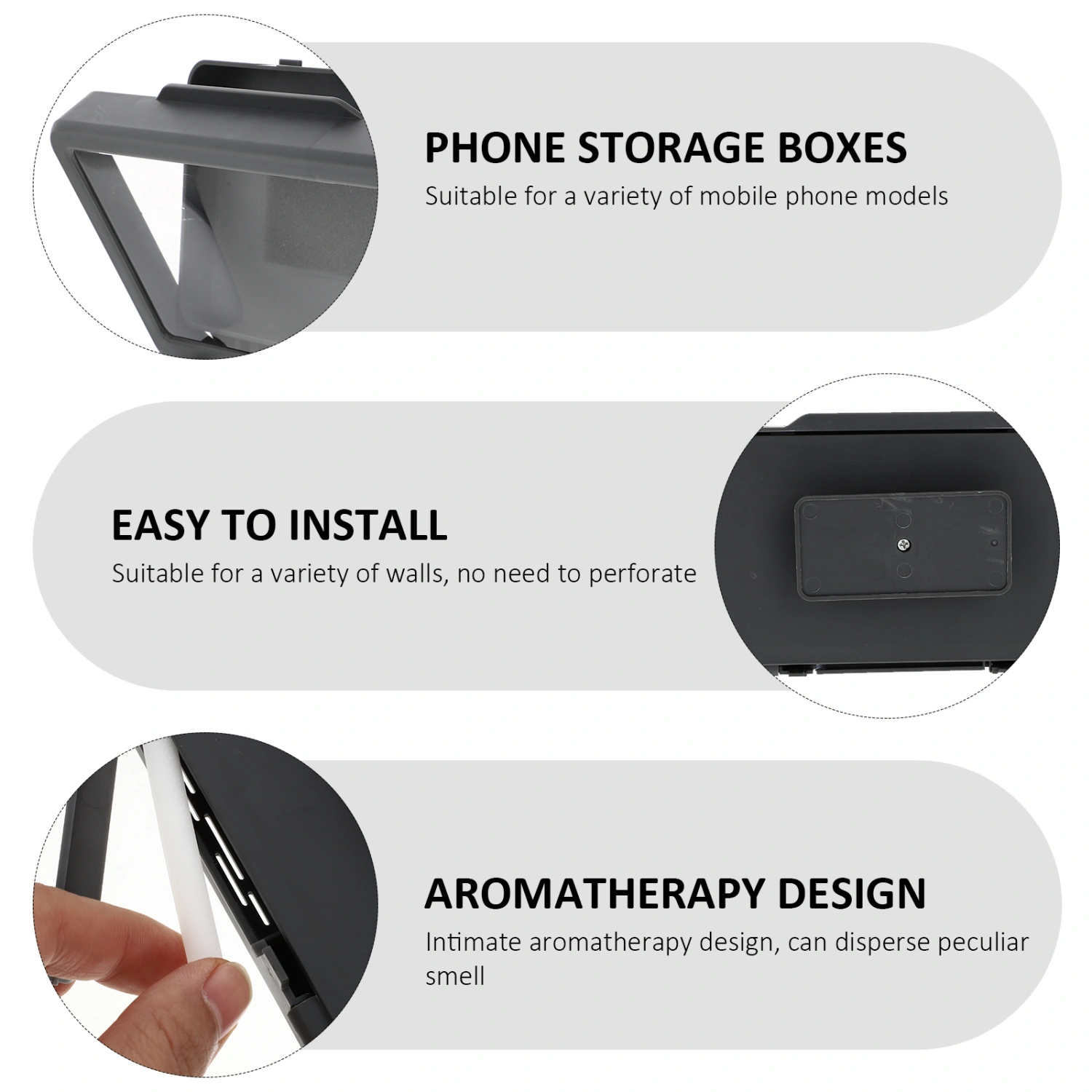 Practical Waterproof Bathroom Smartphone Box Punch-free Mobile Phone Holder