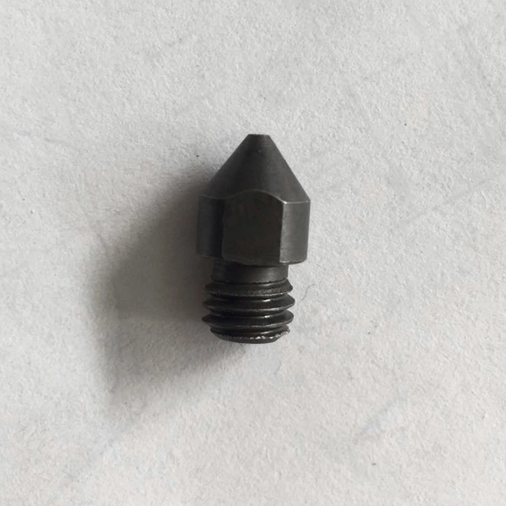 Hardened Steel Extruder Nozzle Wear-resistant Anti-corrosion 1.5mm Thread Nozzle Tip Head Compatible for MK8 3D Printer (Black)