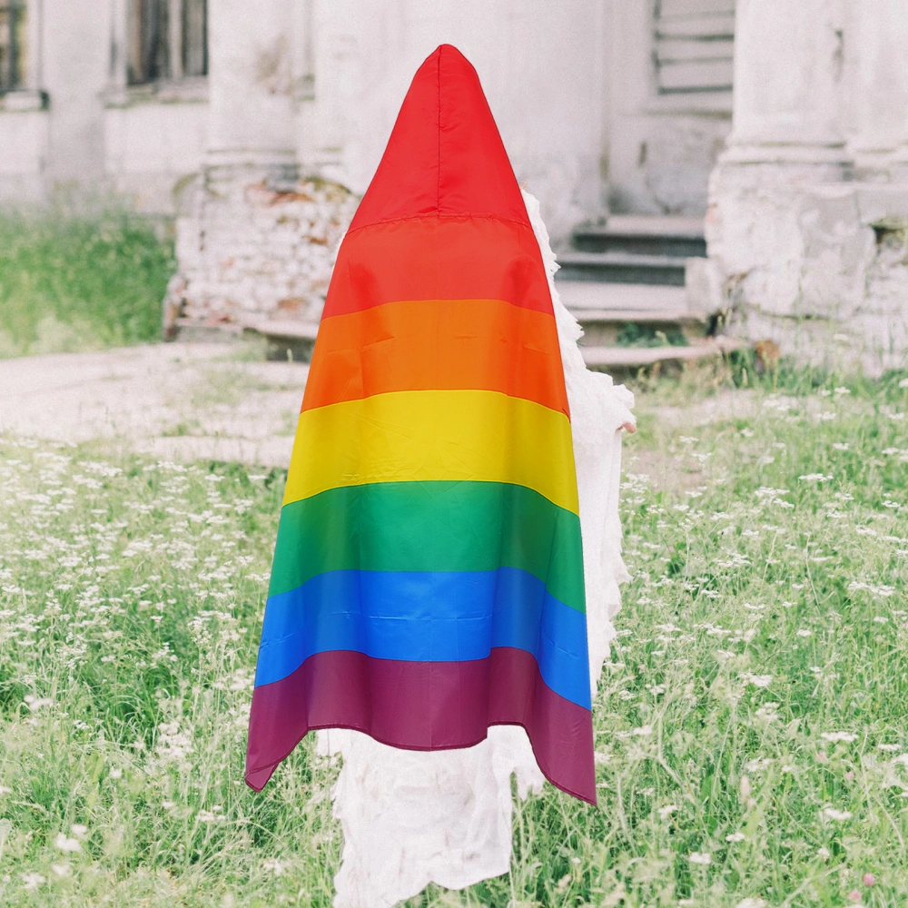 Gay Party Rainbow Cape Decorative Rainbow Cape LGBT Rainbow Cape Prop for Party