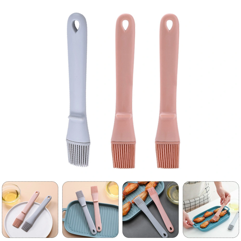 3pcs Silicone Baking Tool Baking Oil Brush Gathering Picnic Barbecue Oil Brush