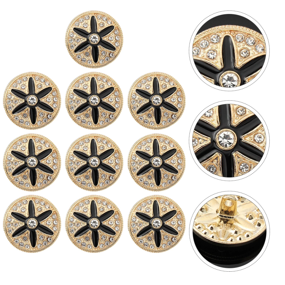 1 Set 10 Pcs 18MM Metal Buttons Overcoat Woolen Coat Clothes Round Buttons