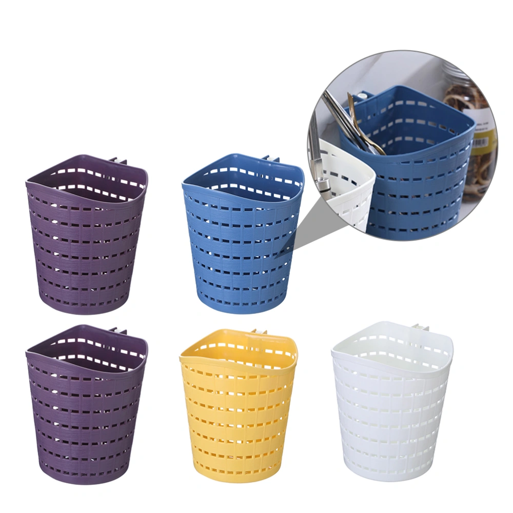 5pcs Hanging Storage Basket Bathroom Storage Wall Basket Sundries Basket