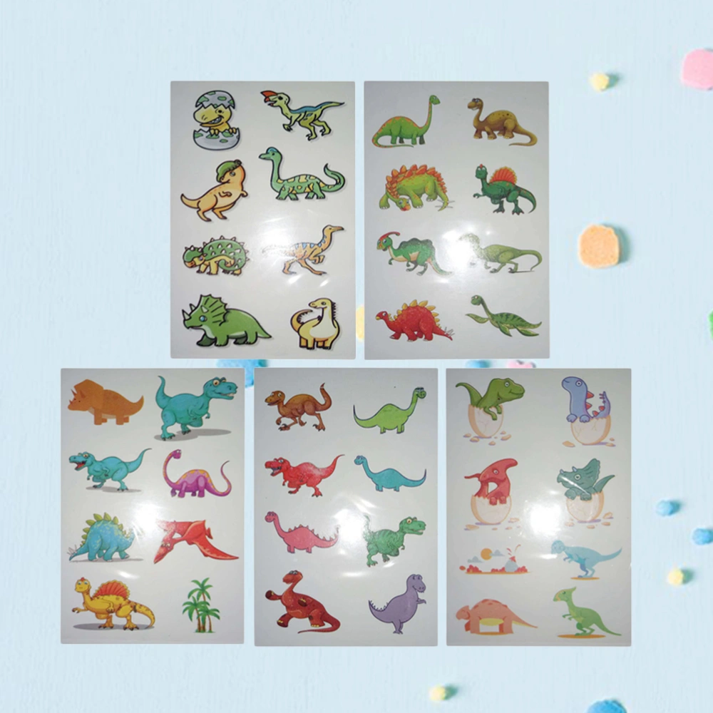 30 Sheets Cartoon Dinosaur Temporary Stickers Great Party Favors Body Stickers for Kids Birthday Party (Mixed Style, 8 Stickers Per Sheet)