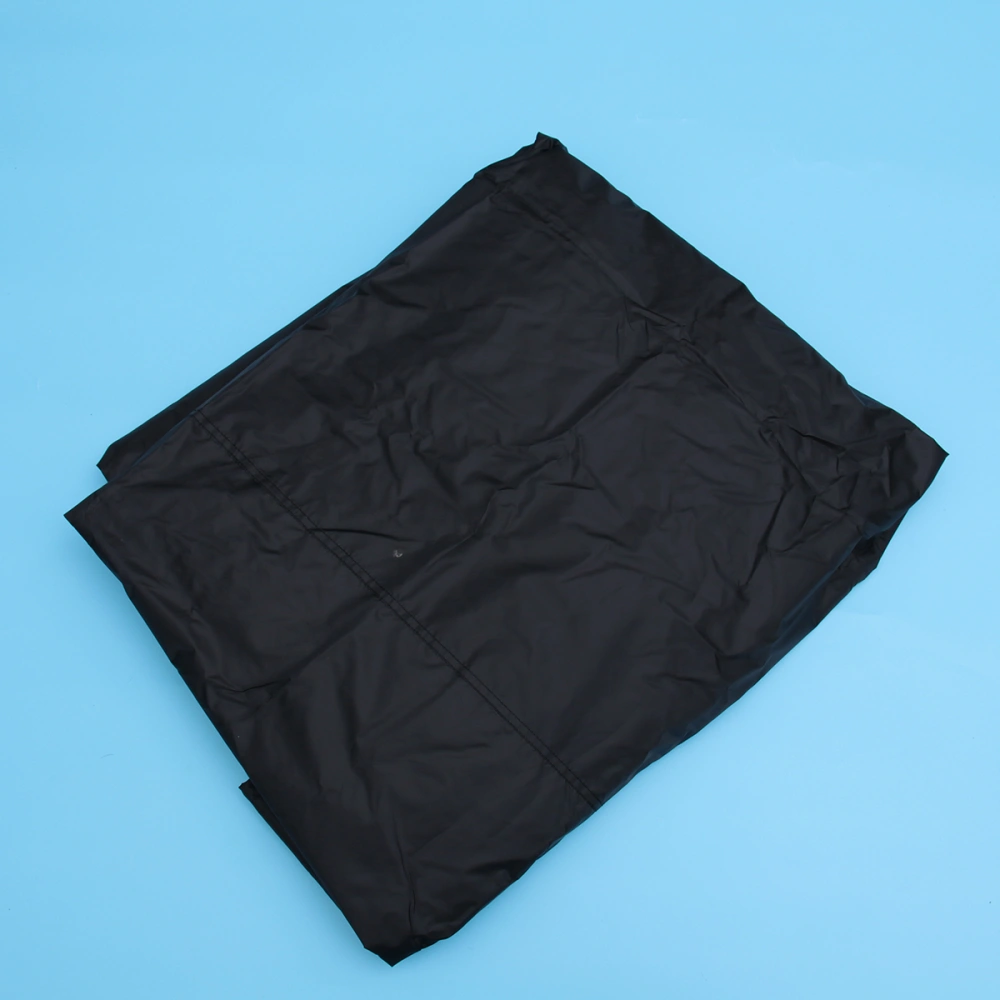 210D Dacron BBQ Grill Cover Waterproof Heavy Duty Patio Outdoor Barbecue Smoker Grill Cover Outdoor Furniture Dust Cover for Home (Black)