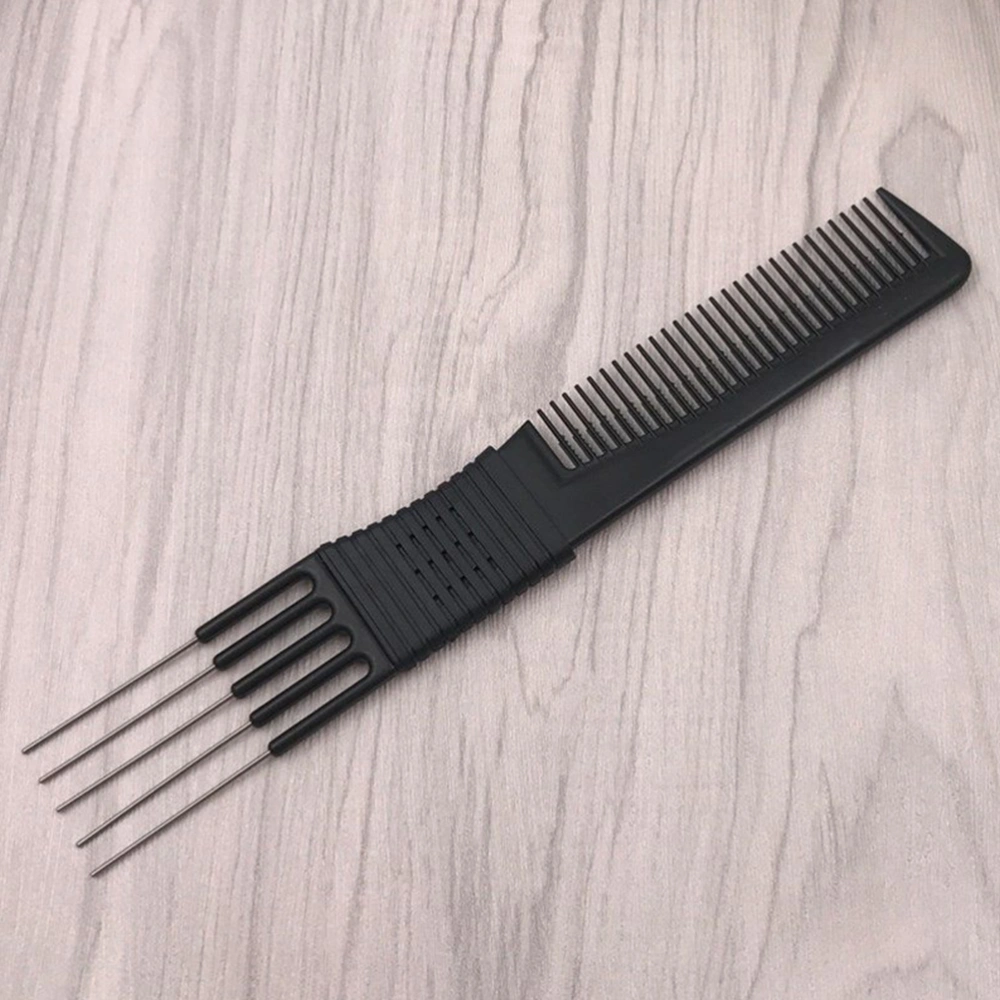 Salon Professional Hair Comb High Temperature Resistance Anti-static Massage Comb Hairdressing Comb Five-needle Comb Hair Styling Tools for Barber Shop （CB970）